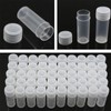 50 Pcs 5Ml Volume Plastic, Plastic Vials With Lid Sample