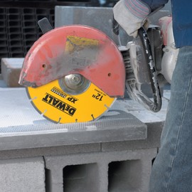 DEWALT DW4747 XP 12-Inch Dry Cutting Diamond Segmented Saw Blade with 1-Inch Arbor for Asphalt, Brick, and Concrete