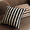 20"x20" Black Cream Stripe Tufted Pillow Covers Luxury Geometric Accent