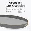 American Atelier Serving Tray with Gold Trimming | Oval Serving