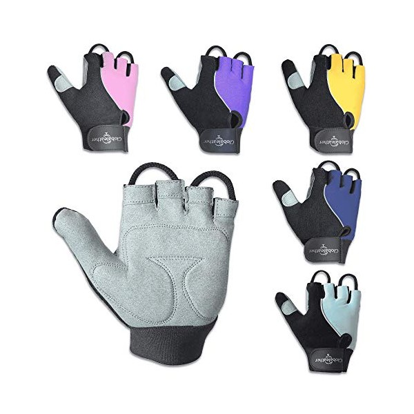 Globaleather Globaleather Gel Pad Lite Wheelchair Gloves - Yellow (Small)