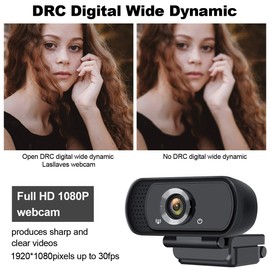 Web Camera for Computer PC Camera Webcam USB Plug and Play 1080P Webcam with Privacy Cover and Tripod for Laptop Desktop Live Streaming Video Calling Recording Game N5