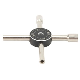 Cross Electric Control Cabinet Key 4 Way Universal Wrench Elevator Door Water Meter Valve RC Maintenance 4 5.5 7 8mm Silver