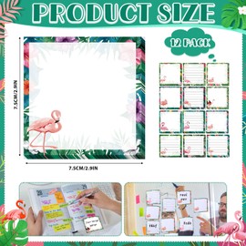 Handepo 12 Pack Dog Flamingo Sticky Notes Bulk Small to Do List Funny Cute Animals Notepad for Office School Gifts, 600 Sheets in Total(Pink,Flamingo)