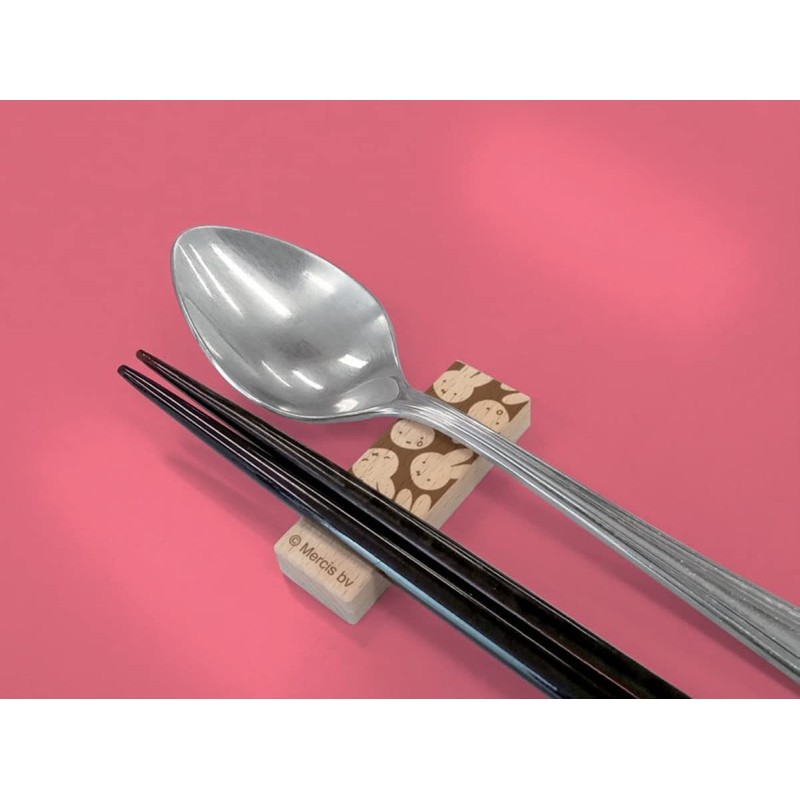 NaganoFactory DB586BR Miffy Wooden Chopsticks Rest Boris