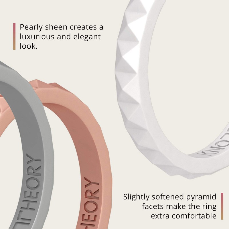 Knot Theory - Anillo de silicona para mujer, diseño de