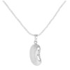 jewellerybox Sterling Silver Kidney Bean Necklace 18 Inches Chain