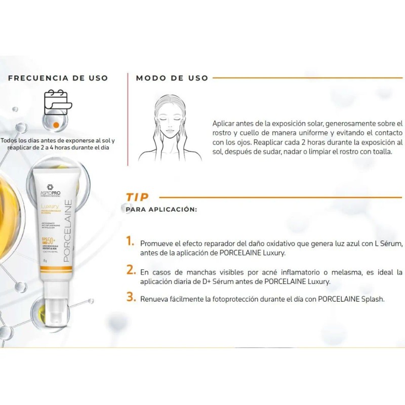 Aspidpro Porcelaine Luxury Protector Solar Crema