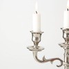 Hamptons Three Arm Silver Candelabra, Hand Crafted of Silver Aluminum