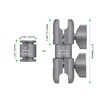 FANAUE Composite Double Socket Swivel Arm,DA-100PRO 3.7" Length, Aluminum Construction,