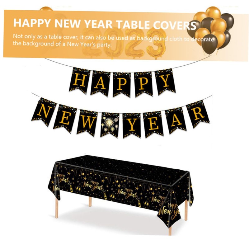3pcs New Year's Day Tablecloth Table Cloth Dining Room Table