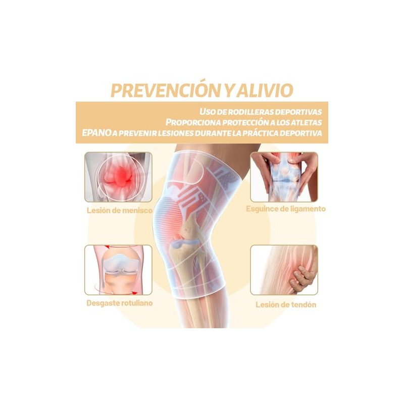 2 Piezas Rodilleras Deportivas, Rodillera Ortopedica de Meniscos Adjustable