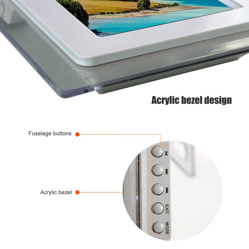 7 Inch Digital Picture Frame 800x480 Single Function Right Angle