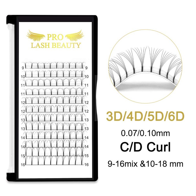 Ready-to-Use Eyelash Fans, 3D, 4D, 5D, 6D, Pre-Fanned Volume Eyelash