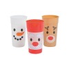 Fun Express Set of 12 Pieces Holiday Faces Plastic Tumblers,