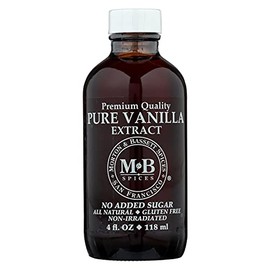 Morton & Bassett Pure Vanilla Extract, 4-Ounce Jars (Pack of 3)