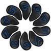 Craftsman Golf Black Classic Iron Headcover set with Blue Large