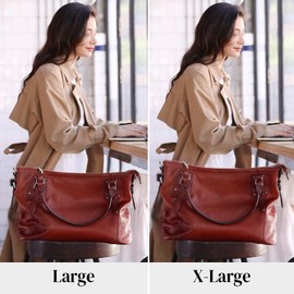 Kattee Leather Handbags Tote Shoulder Bag for Woman Satchel Designer Purse Top Handles Crossbody Bag Large Capacity