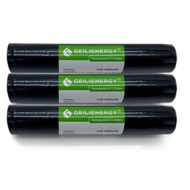 GLEPOWEER (3 Pack) 3.6V 2000mAh Ni-Cd Rechargeable Flashlight Battery Compatible with Stinger Streamlight XT HP LED DS DE 75175 75375 75813 76000 76300 Poly Stinger Pelican M9 FL126