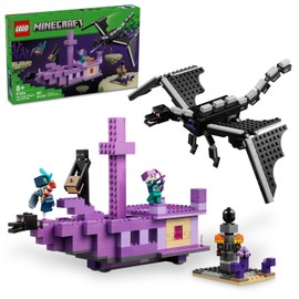 LEGO Minecraft El Dragn Ender y el Barco del End Juguete de construccin y Aventuras, Set con exploracin y accin, Ideal como Regalo para nios y nias...