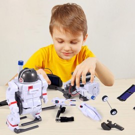 KEMIGO Kit de Robot Solar 6 en 1, Juguete de Creación de Robots con Energía Solar, Stem Juguete Científico Ensamblaje Artesanal, Regalo Kit de Juguete Educativo Ciencia para Niños y Niñas de 8+ Años