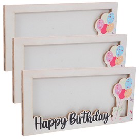 Operitacx 3pcs Wooden Birthday Money Holder Creative Cash Present Wallet for Birthday Parties Versatile Card Storage Lightweight Stylish Design Keepsake for Memorable Celebrations