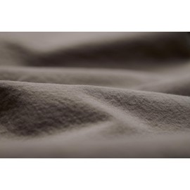 L1NK STUDIO Fitted sheet single bed 105 cm or 41" inches (105x200x35 cm or 41"x79"x14"inches) 100% cotton (Percale 200 threads) Plain dyed TAUPE