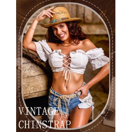 Zeyune 10 Pcs Cowboy Hat Bands Ethnic Western Hat Belts Rural Cowgirl Turquoise Hatbands Beaded Cowboy Hat (Classic Style)