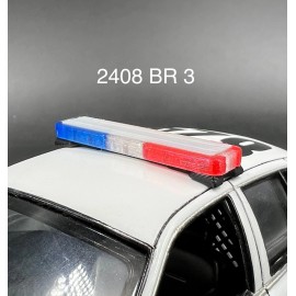 LED Ready Lightbar 1/24 LED Ready Whelen Edge Lightbar Blue Red Amber Highway Patrol Police Sheriff