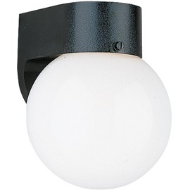 Sea Gull Lighting 8753EN3-34 Outdoor Wall Lantern Outside Fixture, One - Light, Black/Smooth White
