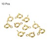 sourcing map Spring Ring Clasps, 10Pcs 5mm Stainless Steel Round