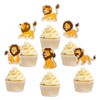 Lion Cupcake Topper, Jungle Safari Animal Cupcake Decor - Forest