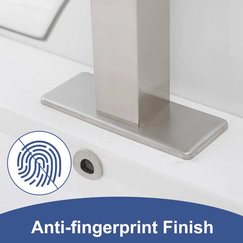 BWE Sink Faucet Hole Cover, Deck Plate Escutcheon for Bathroom