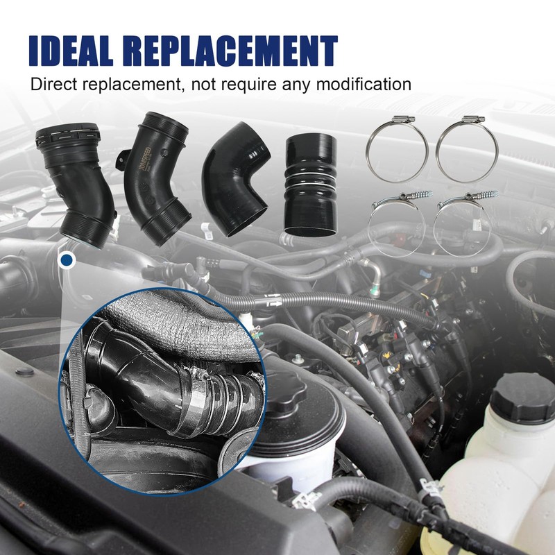 Cold Side Intercooler Pipe Compatible with Ford F250 F350 F450