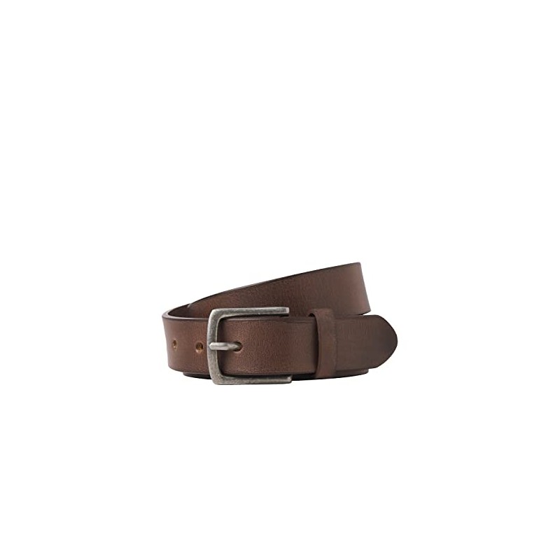 JACK & JONES Jacian Men's Leather Belt, Brown Stone, 105