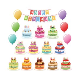 Mr. Pen- Happy Birthday Bulletin Board Set, 20 pcs, Bulletin Board Decorations, Birthday Board Classroom, Birthday Bulletin Board Decorations, Classroom Birthday, Classroom Decorations, Birthday Board