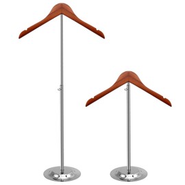T-Shirt Display Rack Adjustable Hanger Portable All-Wood for Adult Adjustable or Costume Dress Coat Retailer for Steaming Clothes Holder 15"L *16"/28"H (1)