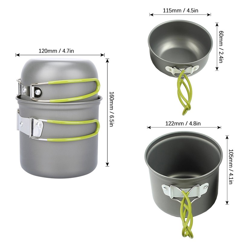 Camping Cookware Set with 3000W Camping Stove Cooking Pots Pans