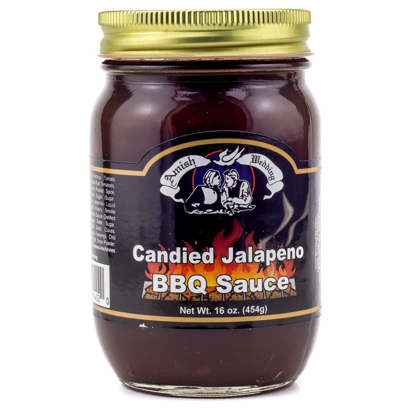 Amish Wedding Candied Jalapeno BBQ Sauce 15 Ounces (Pack of