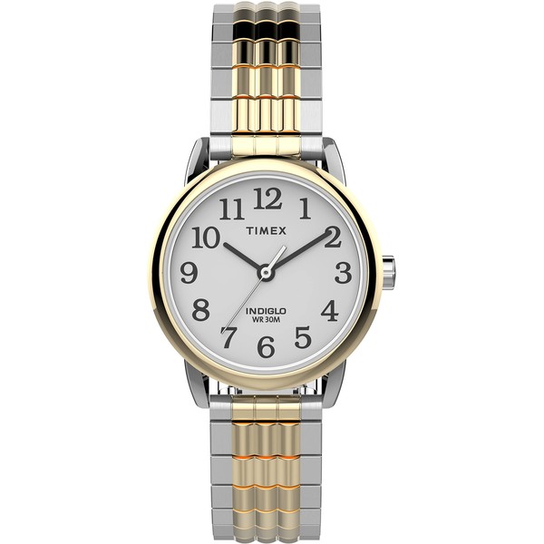Timex Easy Reader Women's 25mm Expansion Band Watch with Perfect Fit TW2V05900
