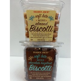 Trader Joe's Soft-bite Mini Biscotti - Chocolate Hazelnut and Almond - 2 Pack