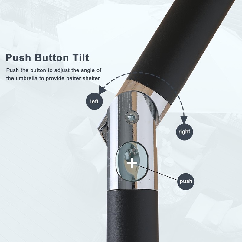 MASTERCANOPY Patio Umbrella for Outdoor Market Table -8 Ribs (11ft,Blue)