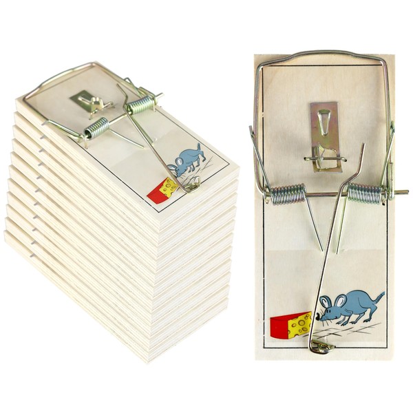 Harrier Hardware 12-Pack Rat Trap Set - Reliable Double Spring