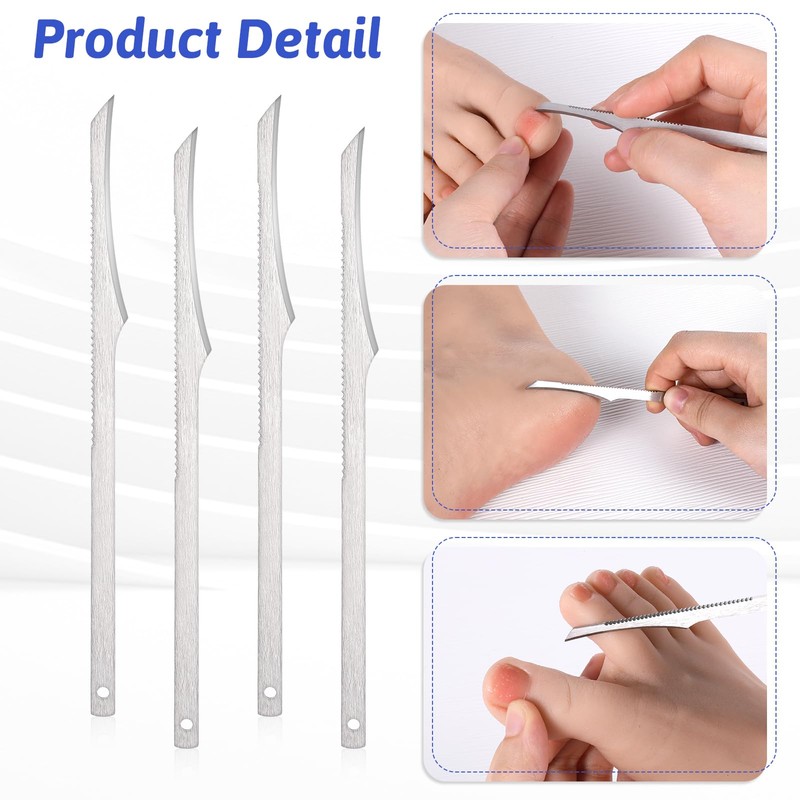 8 PCS Foot Scraper for Dead Skin Callus Removal, Stainless