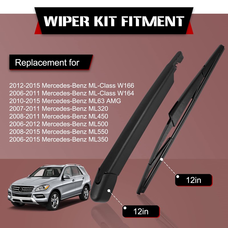 Para R-Class (W251) 2006 – 2013 trasera parabrisas Brazo Limpiaparabrisas