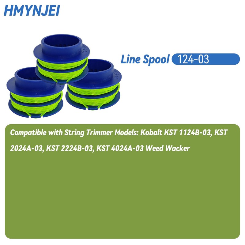 HMYNJEI 124-03 Trimmer Line Spool for Kobalt 24-Volt Max KST