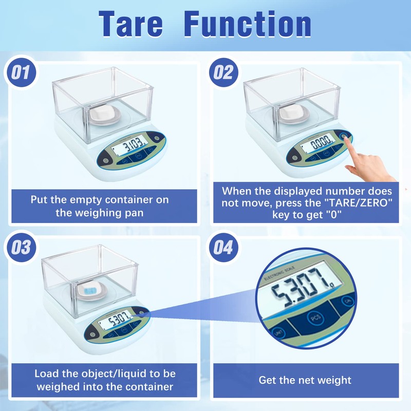 FOUR E'S SCIENTIFIC Lab Scale 300g x 0.001g Accuracy -