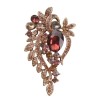 Unbranded Burgundy Crystal Cluster Brooch