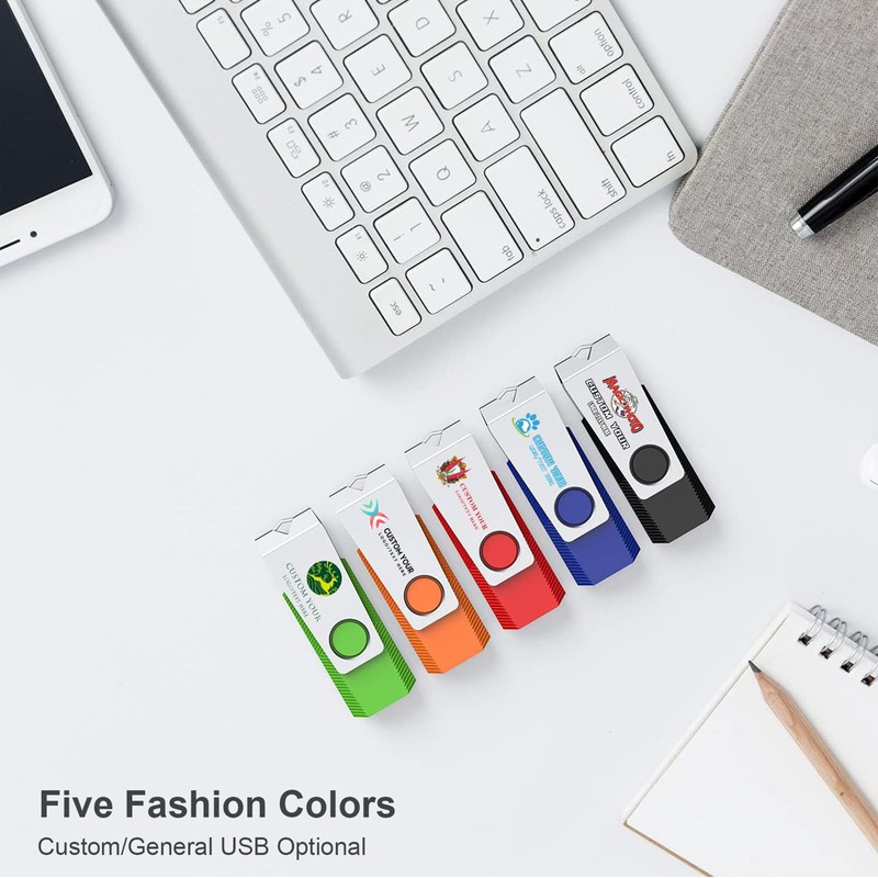 1GB USB 2.0 Flash Drive 2 Pack Wooolken Thumb Drives