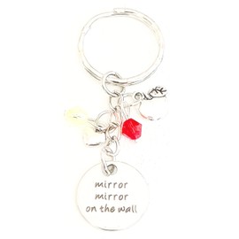 Hanalea Island Jewelry Co. Mirror Mirror on the Wall Snow White Inspired Charm Keychain Accessories Gift for a Caring Princess or Evil Queen